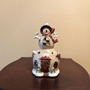 Snowman tea lite holder